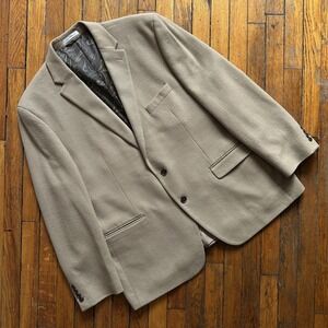Lauren Ralph Lauren Wool Silk Cashmere Blend Sport Coat Blazer Men 48R Beige